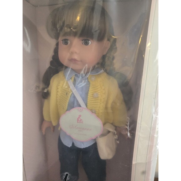 Pottery Barn Kids Edition Gotz Doll Marianne NIB Rare 18" Braids Brown Eyes Hair - Picture 5 of 5